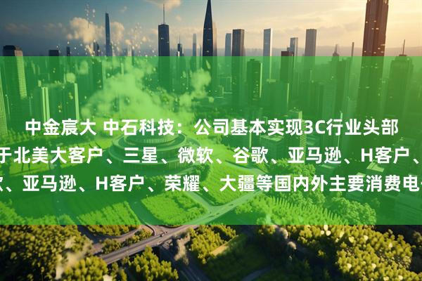 中金宸大 中石科技：公司基本实现3C行业头部客户全覆盖，长期服务于北美大客户、三星、微软、谷歌、亚马逊、H客户、荣耀、大疆等国内外主要消费电子客户