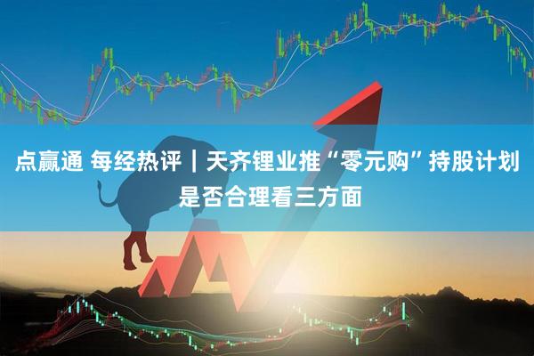 点赢通 每经热评｜天齐锂业推“零元购”持股计划 是否合理看三方面